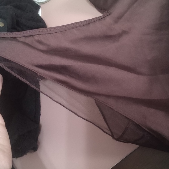 NEW Free People Mesh Trim Cami In Expresso Size XS - Picture 6 of 6